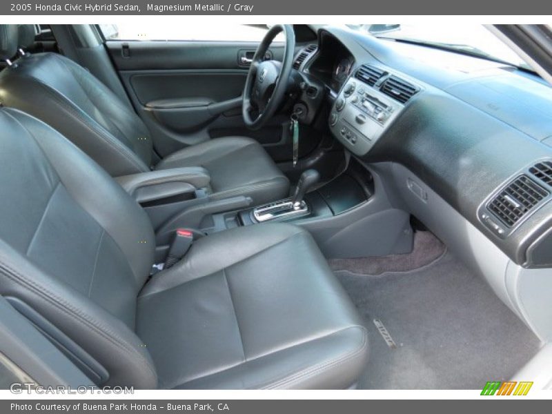 Magnesium Metallic / Gray 2005 Honda Civic Hybrid Sedan