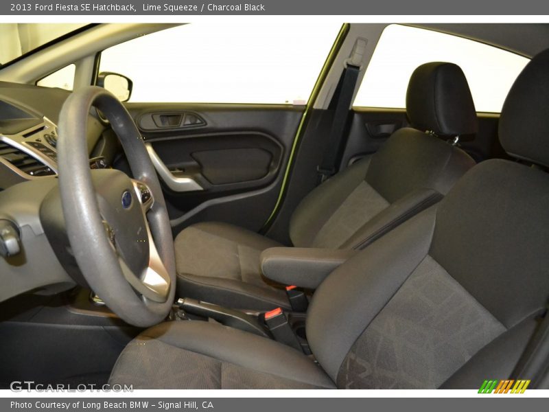 Lime Squeeze / Charcoal Black 2013 Ford Fiesta SE Hatchback