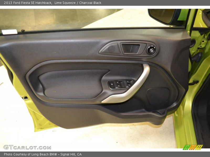 Lime Squeeze / Charcoal Black 2013 Ford Fiesta SE Hatchback