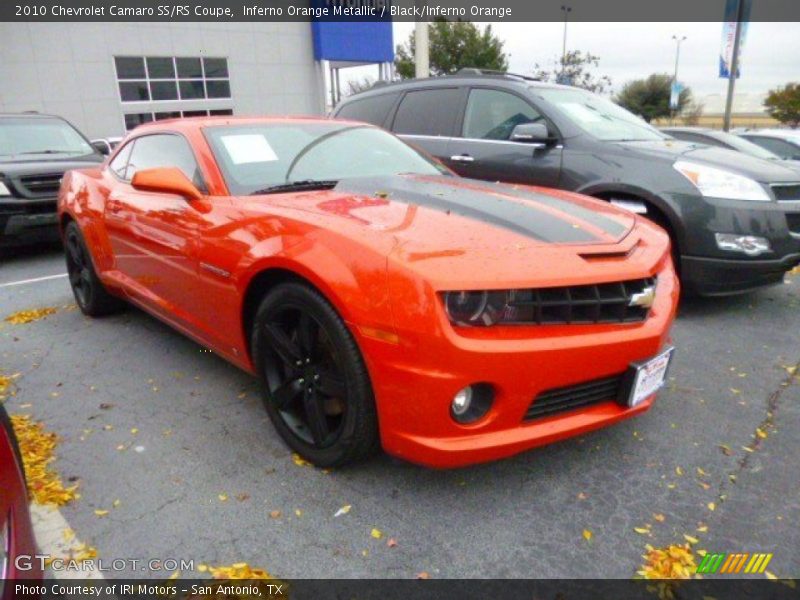 Inferno Orange Metallic / Black/Inferno Orange 2010 Chevrolet Camaro SS/RS Coupe