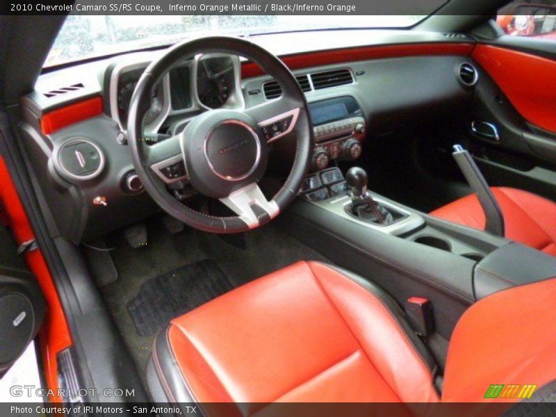 Inferno Orange Metallic / Black/Inferno Orange 2010 Chevrolet Camaro SS/RS Coupe