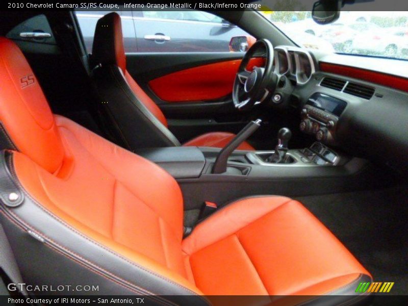 Inferno Orange Metallic / Black/Inferno Orange 2010 Chevrolet Camaro SS/RS Coupe