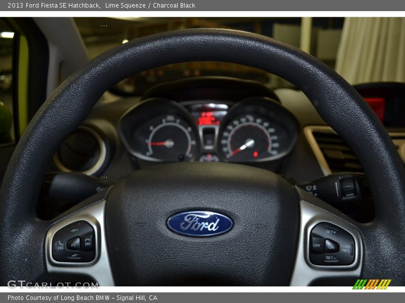 Lime Squeeze / Charcoal Black 2013 Ford Fiesta SE Hatchback