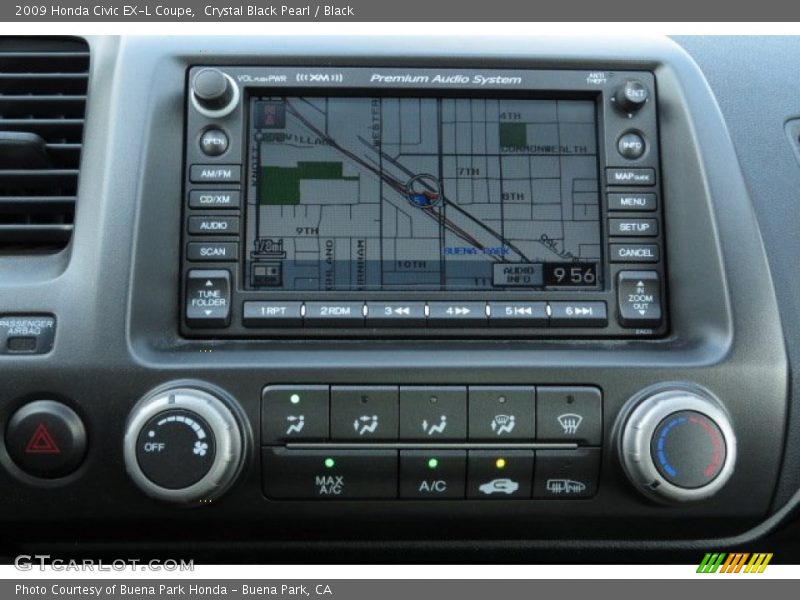 Crystal Black Pearl / Black 2009 Honda Civic EX-L Coupe