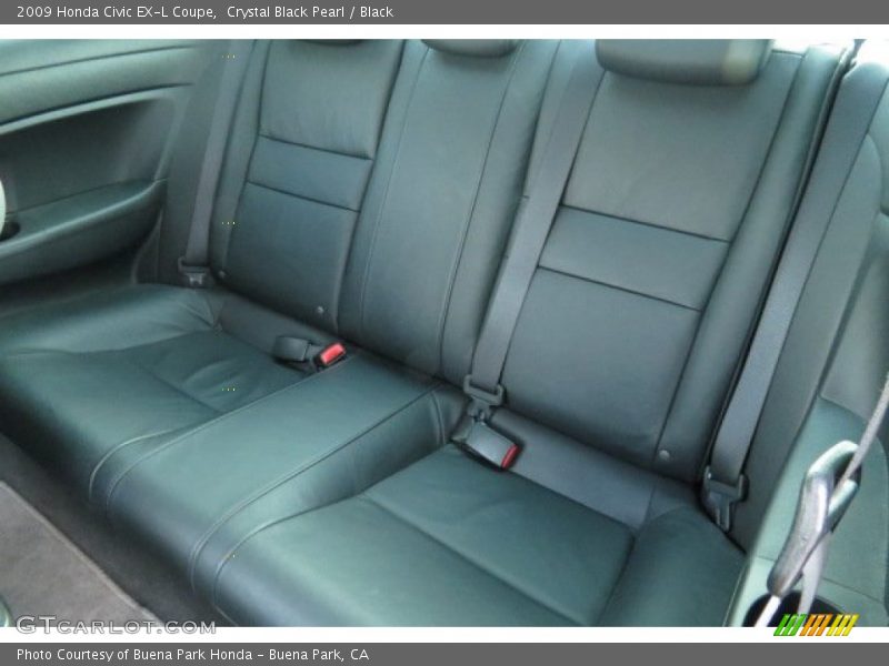 Crystal Black Pearl / Black 2009 Honda Civic EX-L Coupe