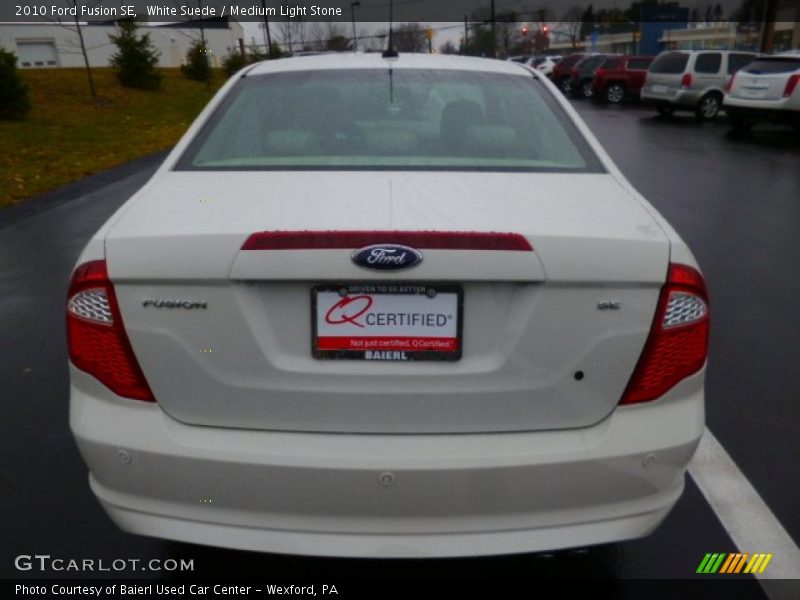 White Suede / Medium Light Stone 2010 Ford Fusion SE