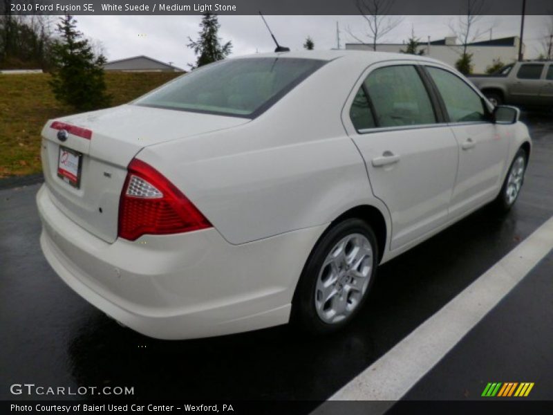 White Suede / Medium Light Stone 2010 Ford Fusion SE