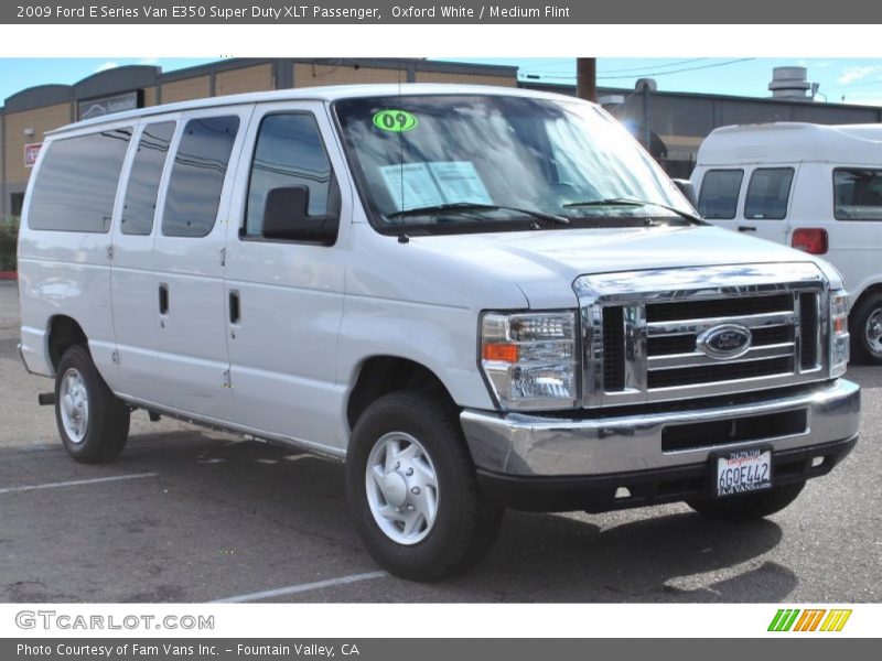 Oxford White / Medium Flint 2009 Ford E Series Van E350 Super Duty XLT Passenger