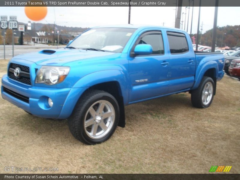 Speedway Blue / Graphite Gray 2011 Toyota Tacoma V6 TRD Sport PreRunner Double Cab