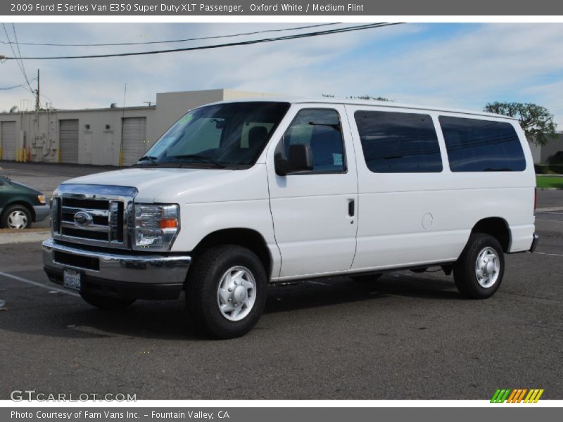 Oxford White / Medium Flint 2009 Ford E Series Van E350 Super Duty XLT Passenger
