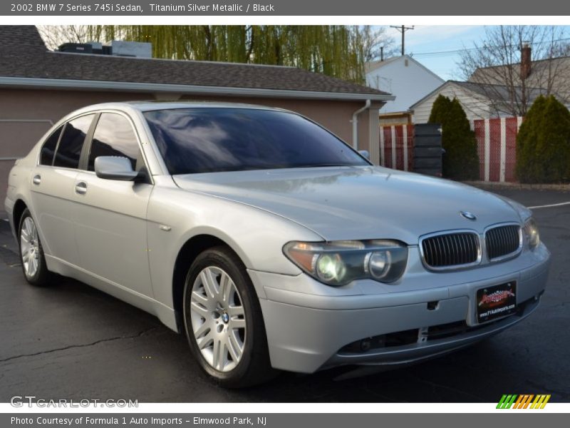 Titanium Silver Metallic / Black 2002 BMW 7 Series 745i Sedan