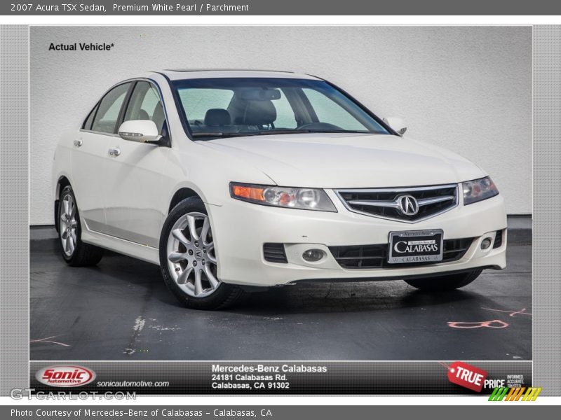 Premium White Pearl / Parchment 2007 Acura TSX Sedan