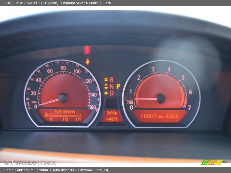 Titanium Silver Metallic / Black 2002 BMW 7 Series 745i Sedan