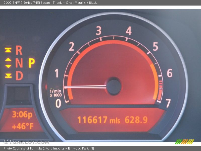 Titanium Silver Metallic / Black 2002 BMW 7 Series 745i Sedan