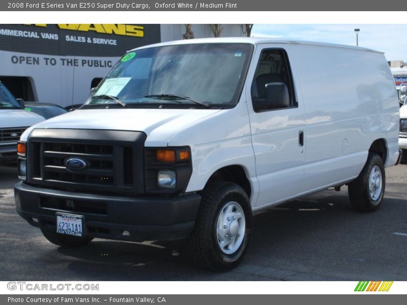 Oxford White / Medium Flint 2008 Ford E Series Van E250 Super Duty Cargo