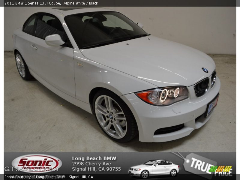 Alpine White / Black 2011 BMW 1 Series 135i Coupe