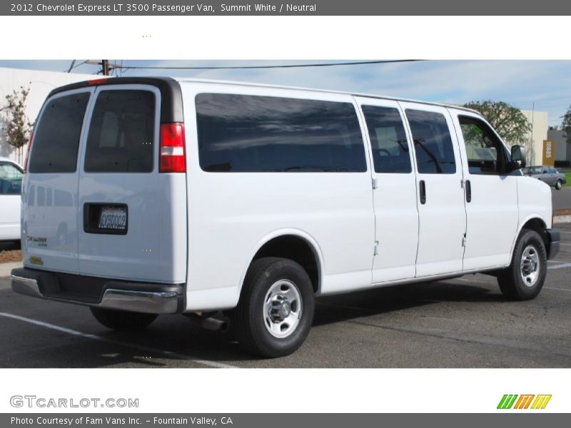 Summit White / Neutral 2012 Chevrolet Express LT 3500 Passenger Van