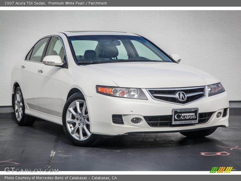 Premium White Pearl / Parchment 2007 Acura TSX Sedan