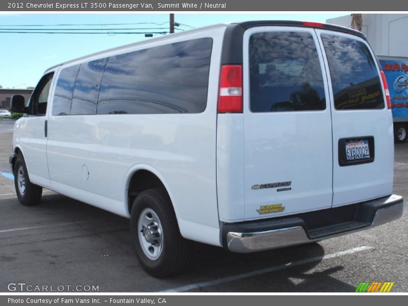 Summit White / Neutral 2012 Chevrolet Express LT 3500 Passenger Van