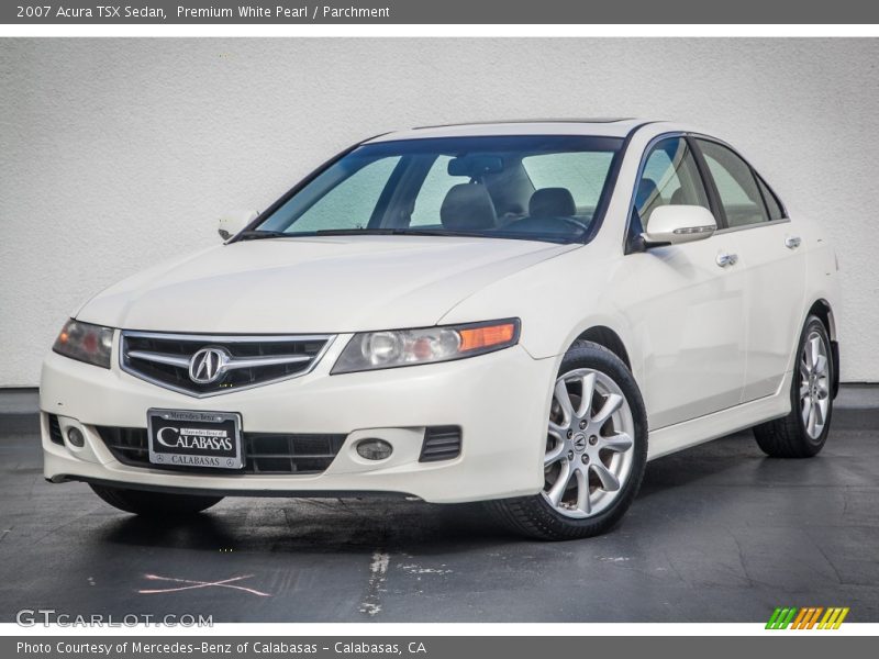 Premium White Pearl / Parchment 2007 Acura TSX Sedan