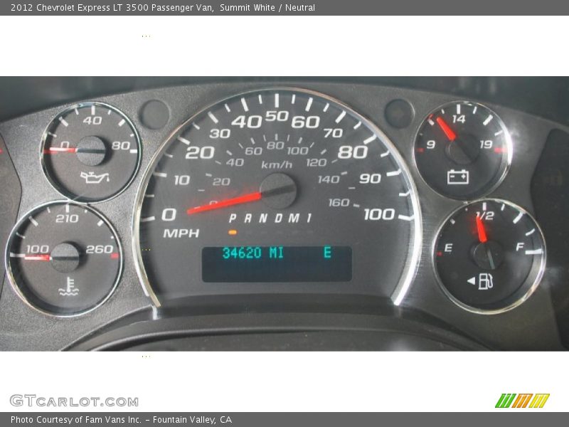 Summit White / Neutral 2012 Chevrolet Express LT 3500 Passenger Van