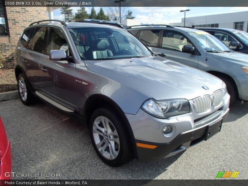 Silver Grey Metallic / Black 2008 BMW X3 3.0si