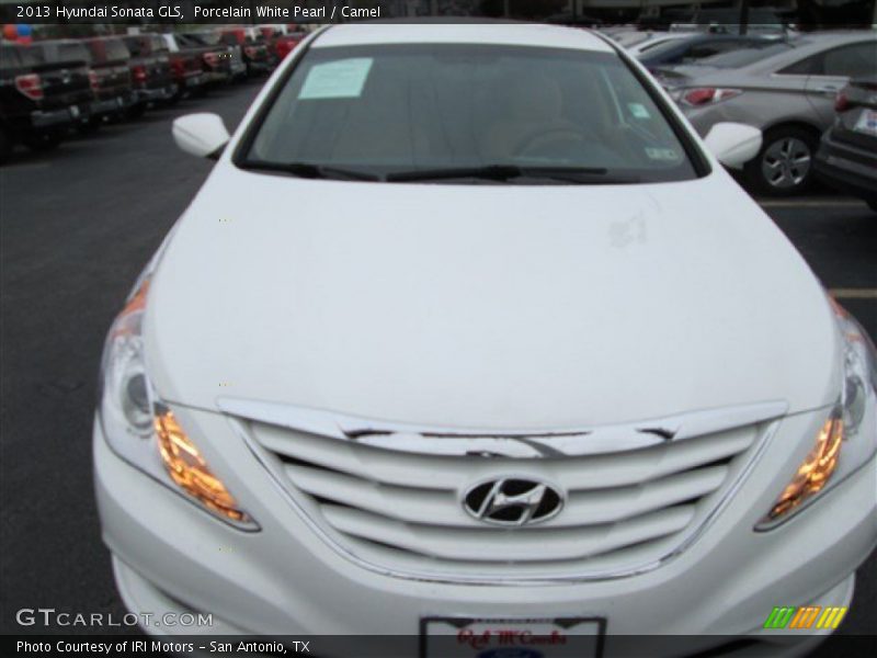 Porcelain White Pearl / Camel 2013 Hyundai Sonata GLS