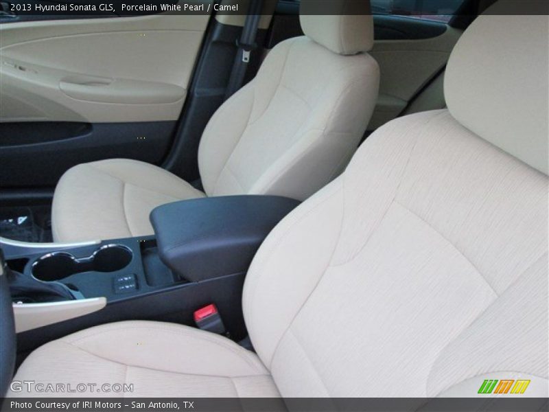 Porcelain White Pearl / Camel 2013 Hyundai Sonata GLS