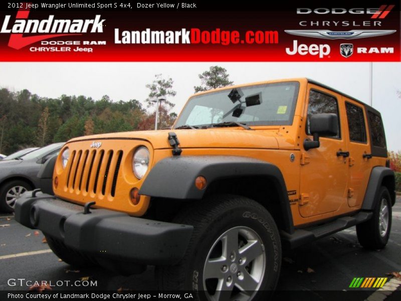 Dozer Yellow / Black 2012 Jeep Wrangler Unlimited Sport S 4x4
