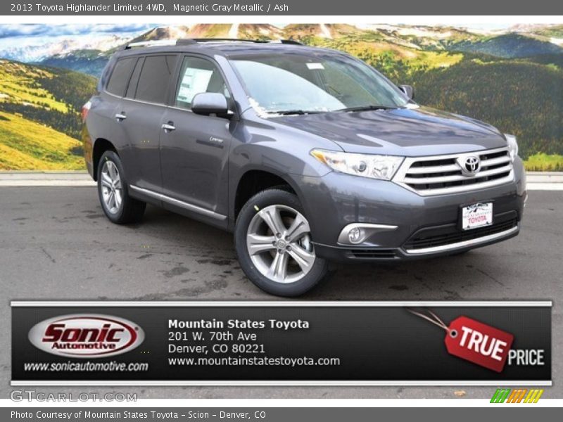 Magnetic Gray Metallic / Ash 2013 Toyota Highlander Limited 4WD