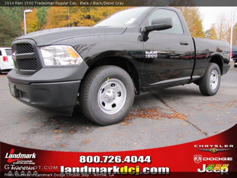 Black / Black/Diesel Gray 2014 Ram 1500 Tradesman Regular Cab