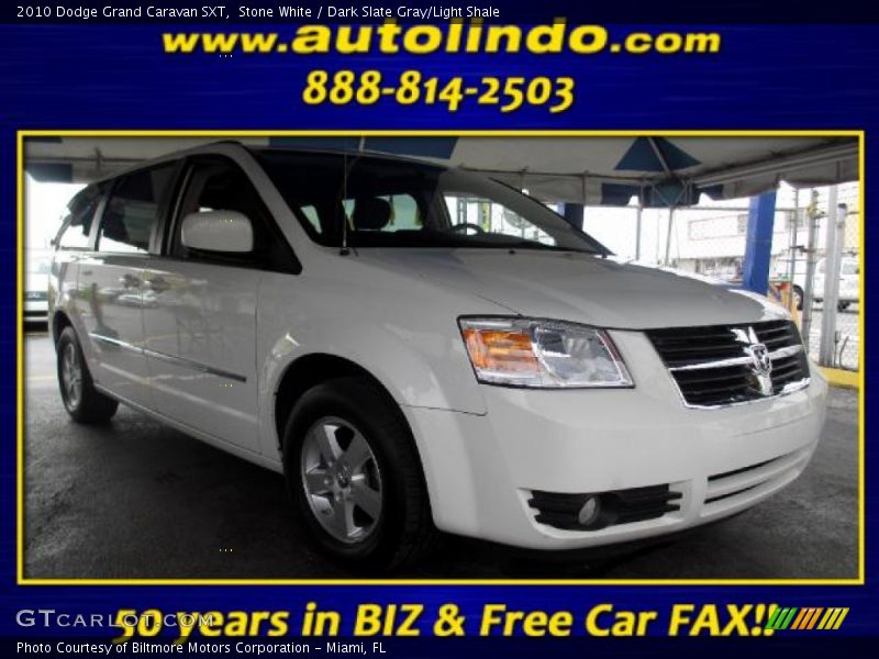 Stone White / Dark Slate Gray/Light Shale 2010 Dodge Grand Caravan SXT