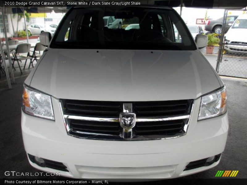 Stone White / Dark Slate Gray/Light Shale 2010 Dodge Grand Caravan SXT