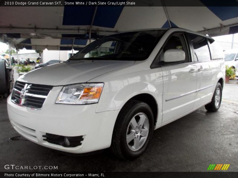 Stone White / Dark Slate Gray/Light Shale 2010 Dodge Grand Caravan SXT