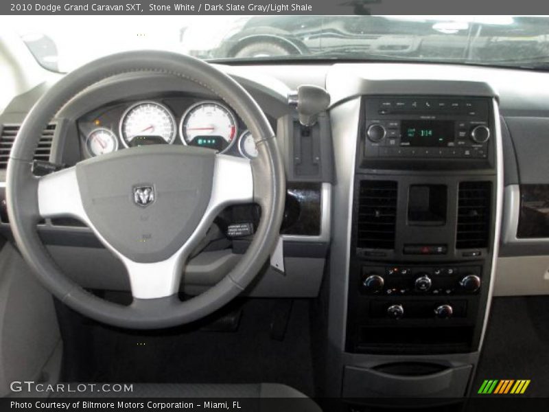 Stone White / Dark Slate Gray/Light Shale 2010 Dodge Grand Caravan SXT