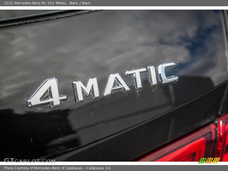 Black / Black 2012 Mercedes-Benz ML 350 4Matic