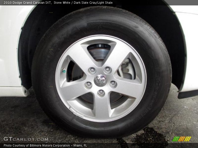 Stone White / Dark Slate Gray/Light Shale 2010 Dodge Grand Caravan SXT