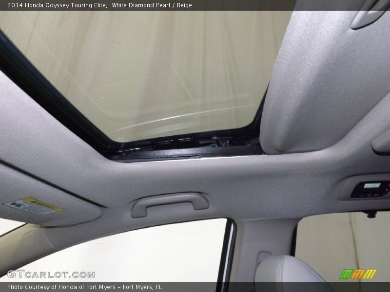 White Diamond Pearl / Beige 2014 Honda Odyssey Touring Elite