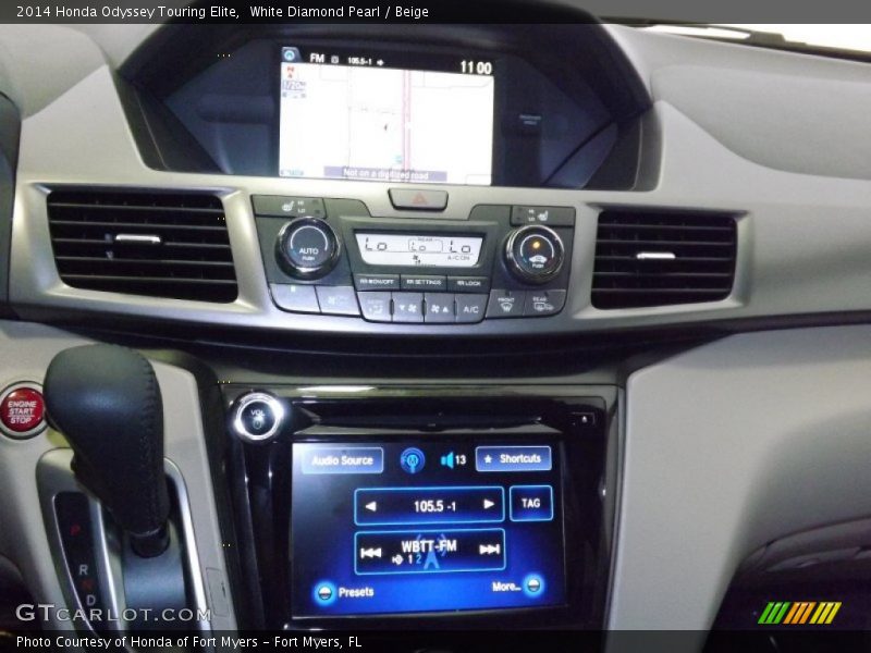 White Diamond Pearl / Beige 2014 Honda Odyssey Touring Elite