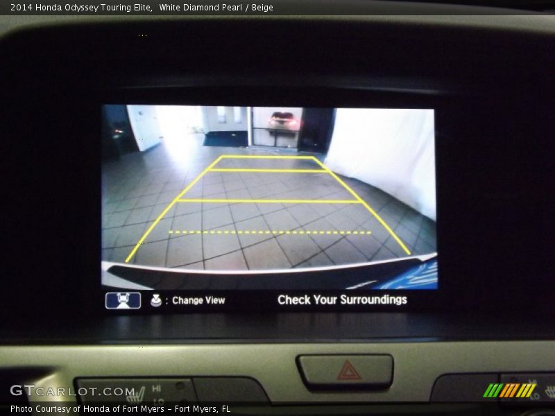 White Diamond Pearl / Beige 2014 Honda Odyssey Touring Elite