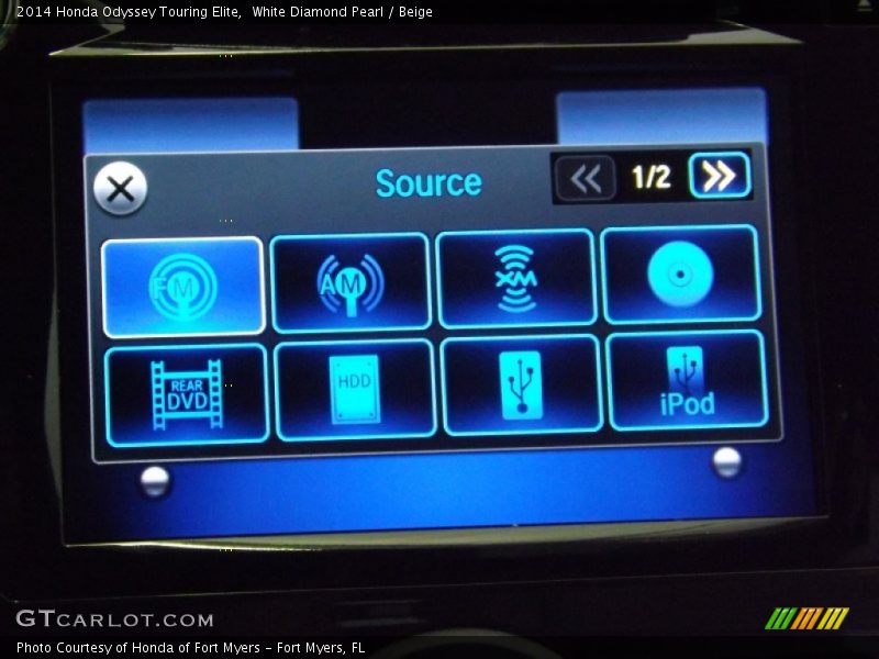 White Diamond Pearl / Beige 2014 Honda Odyssey Touring Elite