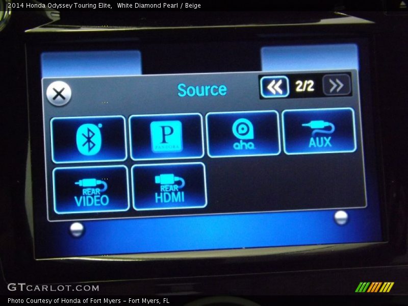 White Diamond Pearl / Beige 2014 Honda Odyssey Touring Elite