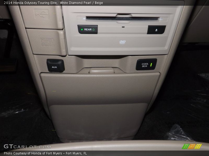 White Diamond Pearl / Beige 2014 Honda Odyssey Touring Elite