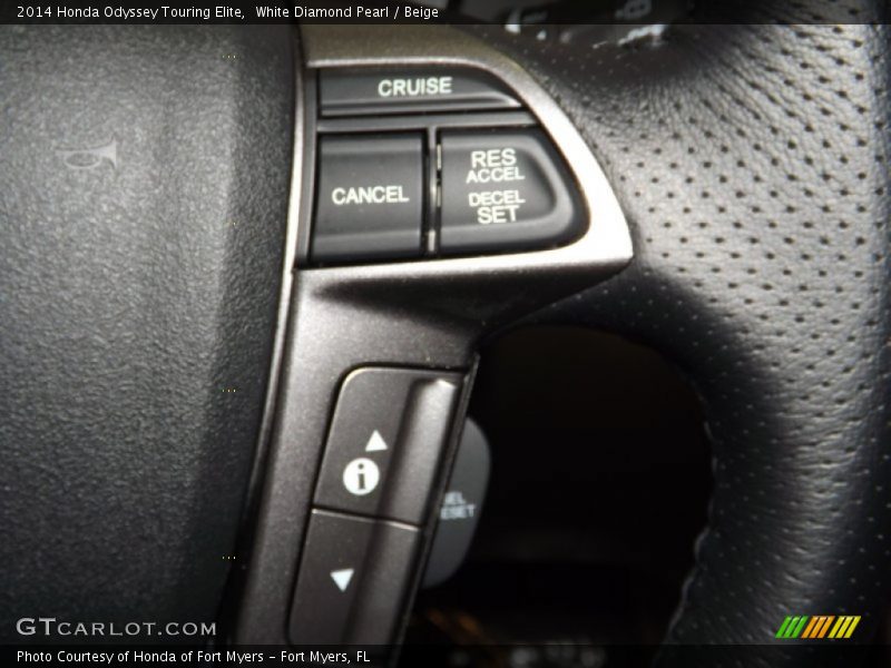 White Diamond Pearl / Beige 2014 Honda Odyssey Touring Elite