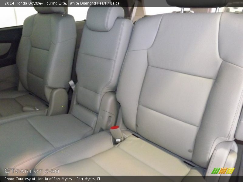 White Diamond Pearl / Beige 2014 Honda Odyssey Touring Elite