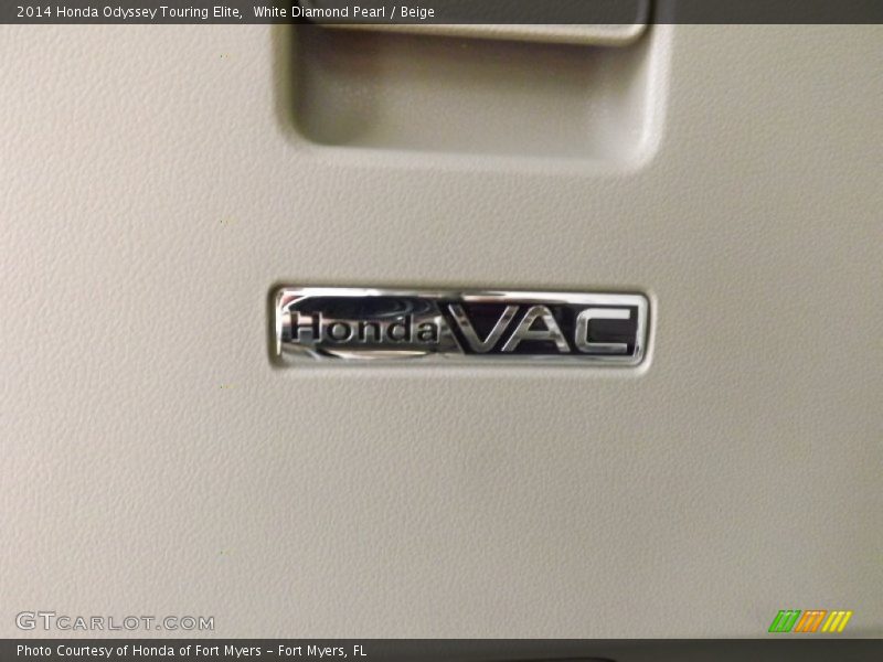White Diamond Pearl / Beige 2014 Honda Odyssey Touring Elite