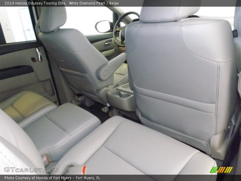 White Diamond Pearl / Beige 2014 Honda Odyssey Touring Elite