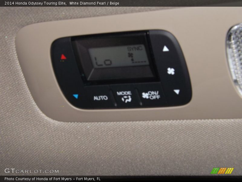 White Diamond Pearl / Beige 2014 Honda Odyssey Touring Elite