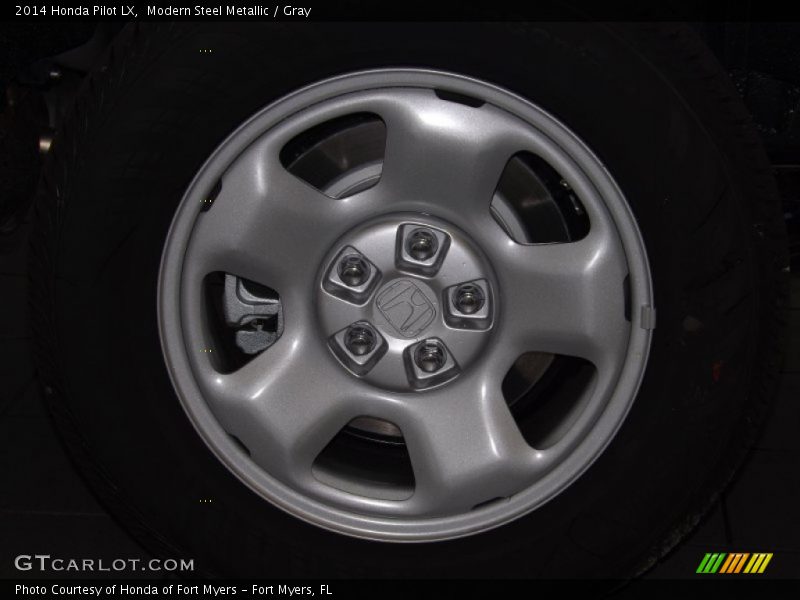 Modern Steel Metallic / Gray 2014 Honda Pilot LX
