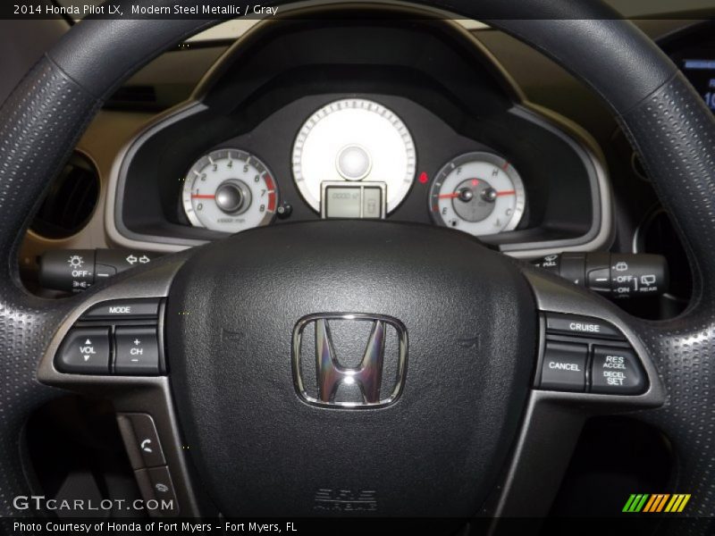 Modern Steel Metallic / Gray 2014 Honda Pilot LX
